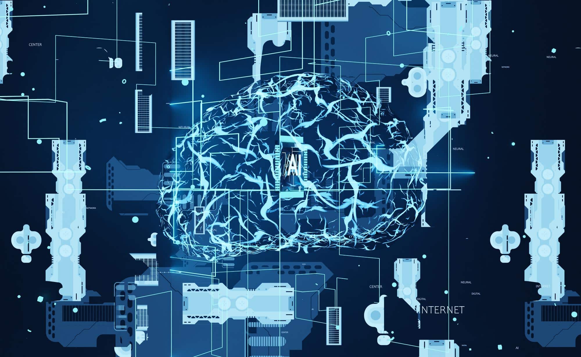 Artificial intelligence neural network visualization representing the future of AI
